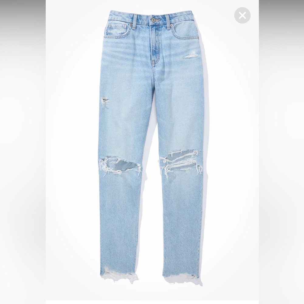 Light Blue Distressed Women's Jeans